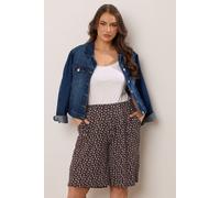 Ditsy Floral Print Shorts Yours Black 20