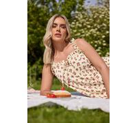 Ditsy Floral Tie Neck Frill Cami Top Yours Yellow 22-24
