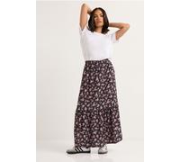 Ditsy Floral Tiered Maxi Skirt PixieGirl Black 18