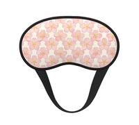 Ditsy Peach Floral Print Blackout Sleep Mask, Light Blocking Eye Mask for Sleeping Travel, Camping, Shift Work