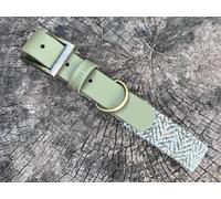 Ditsy Pet Biothane Harris Tweed Dog Collar with Buckle (Herringbone, S)