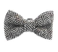 Ditsy Pet. Harris Tweed Dog and Cat Bow Tie (Herringbone, Small)