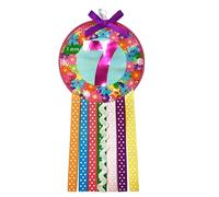 Ditsy Rosettes Floral Birthday Rosette Badge - Age 3, 4, 5, 6, 7, 8, 9 - Perfect Party Gift card - Birthday Boy, Birthday Girl (Age 7)