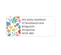 Ditsy Summer Flowers Address Labels - Pack of 30