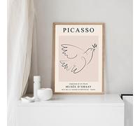 Dittelle Canvas Prints Bird Exhibition Poster Picasso Peace Dove Canvas Painting Gallery Wall Pictures Living Room Home Decor19.6”x 27.5”(50x70cm) No frame