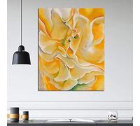 Dittelle Georgia o'Keeffe Yellow Flower Canvas Painting Print Living Room Home Decor Modern Wall Art Oil Painting Posters Pictures 60x80cm Frameless