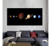 Dittelle Hd Print Solar System Print Poster Large Space Outer Planets Canvas Painting Kids Wall Art Home Decor Home Office Decor 30x70cm Frameless