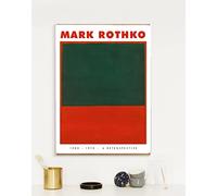 Dittelle Mark Rothko Exhibition Poster for The Guggenheim Museum New York 1970 Museum Print Abstract Wall Art Canvas Painting Decor19.6”x 27.5”(50x70cm) No frame