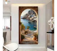 Dittelle Modern Seaside Canvas Wall Art Mediterranean Oasis Nautical Vibes Art Prints for Living Room Home Decortion(70x145cm/Internal frame)
