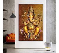 Dittelle Religion Poster Prints For Living Room Home Decor Hinduism Ganapati Ganesh Canvas Painting Wall Art Home Prints Decor 80x120cm Frameless