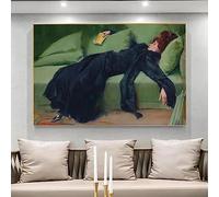 Dittelle Woman Lying on The Sofa Posters and Prints Living Room Canvas Painting Modern Art Wall Art Picture Home Decoration27.5 x39.3(70x100cm) No frame