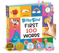 Ditty Bird First 100 Words Sound Book for Toddlers | Interactive & Educational Learning Book for Ages 1-3 | Vocabulary Building with Songs, Sounds, a