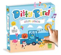 Ditty Bird Musical Books Colors Edition | Montessori Toys & Learning Resources | Sensory Toys for Kids | Nursery Rhyme Book, Interactive Toddler Toys for 1 Year Old to 3 Year Olds | Sturdy Baby Book