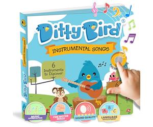 DITTY BIRD Musical Books for Toddlers | Fun Instruments & Nursery Rhyme Book | Sing- Along Talking Books | Children's Interactive Toddler Books For 1 Year Old to 3 Year Olds | Sturdy Baby Sound Books