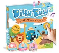 Ditty Bird Safari Animal Sounds Book for Toddlers - Interactive Sound Book Featuring Realistic Safari Sounds | Musical Board Book for Ages 1-3 | Perfect Sensory Toy for Toddlers