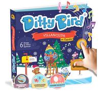Ditty Bird Spanish Nursery Rhymes Book Christmas Edition | Bilingual Musical Books for Toddlers, English & Spanish | Fun, Interactive Sound Books for Babies & Toddlers | Libro En Español para Bebés