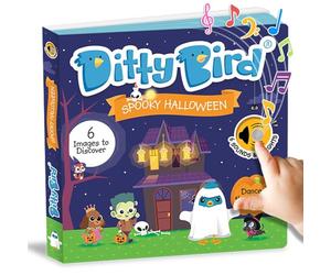 Ditty Bird Spooky Sound Book for Toddlers | Interactive Musical Board Book for Kids 1-3 | Sturdy Baby Sound Book with Fun Halloween Sounds
