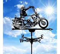 DITUDO Weathervane, Black Metal Weather Vane, Wind Direction Indicator, Vintage Style, Weather Resistant, Durable, UV Resistant, 40cm*65cm