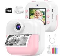 DITUPAN Kids Camera Instant Print Camera for Kids Quick-Release Prints Christmas Birthday Gifts Age 6-12,Selfie Digital with 1080P Videos Toddler Portable Travel Toy 7 8 9 10 Year Old Girls Boys