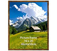 Ditwis 40x50 cm Picture Frame Brown, Large Poster Frame for Horizontal or Vertical Wall Display in Living Room, Office, Gallery
