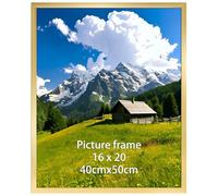 Ditwis 40x50 cm Picture Frame Gold, Large Poster Frame for Horizontal or Vertical Wall Display in Living Room, Office, Gallery