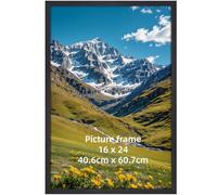 Ditwis 40x60cm Picture Frame Black, Aluminium Photo Frame Large for Posters, Photos and Puzzles, Metal Frame for Living Room, Office, Gallery Wall Mount Display