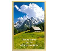 Ditwis 40x60cm Picture Frame Gold, Aluminium Photo Frame for Posters and Photos, Large Frame for Living Room, Office, Gallery Wall Mount Display