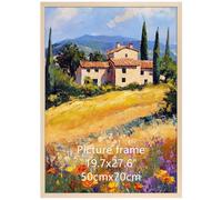 Ditwis 50x70cm Picture Frame Wood Colour, Aluminium Photo Frame for Posters and Photos, Large Frame for Living Room, Office, Gallery Wall Mount Display