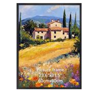 Ditwis 60x80 cm Picture Frame Black, Aluminium Photo Frame for Posters and Photos, Large Frame for Office, Gallery Wall Mount Display