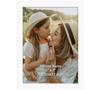 Ditwis 7x5 Photo Frame White, Elegant Frame Suitable for 5x7 Photos and Pictures, Horizontal or Vertical Wall or Table Display