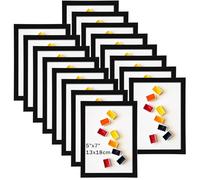 Ditwis 7x5 Photo Frames Black Set of 16, Classic Picture Frames for Living Room, Bedroom and Office, Wall or Desk Display