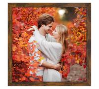 Ditwis 8x8 Photo Frame Brown, Classic Square Picture Frame for Living Room, Bedroom and Office, Wall or Desktop Display, Vertical or Horizontal