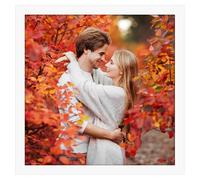 Ditwis 8x8 Photo Frame Brown, Square Picture Frame 20x20cm for Living Room, Bedroom and Office, Wall or Desktop Display, Vertical or Horizontal