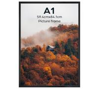 Ditwis A1 Picture Frame Black, Aluminium Photo Frame for Posters and Photos, Large Frame for Living Room, Office, Gallery Wall Mount Display
