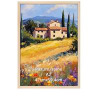 Ditwis A2 Picture Frame Wood Colour, Aluminium Photo Frame for Posters and Photos, Large Frame for Living Room, Office, Gallery Wall Mount Display