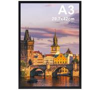 Ditwis A3 Picture Frame Black, Large Poster Frame for Living Room, Office, Gallery Wall Mount Display