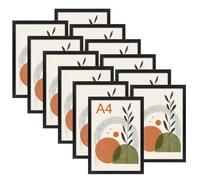 Ditwis A4 Frame Black Set of 12, Multiple Picture Frames for Certificates, Documents, Artwork and Photos (21x29.7 cm), Wall or Desk Display