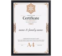 Ditwis A4 Picture Frame Black, A4 Photo Frame for Certificates, Documents, Artwork and Photos (21x29.7 cm), Modern Frame for Living Rooms, Bedrooms and Offices