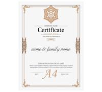 Ditwis A4 Picture Frame White, Elegant Photo Frame for Certificates, Documents, Artwork and Photos (21x29.7 cm), Wall or Desk Display