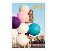 Ditwis A4 Picture Frame White, Elegant Photo Frame for Certificates, Documents, Artwork and Photos (21x29.7 cm), Wall or Desk Display