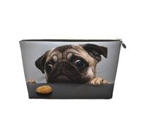 DITXIT Gudetama Cute Cosmetic Bag Travel Makeup bag Organizer Toiletry Bag with Zipper Pouch Coin Purse for Women Girls Gifts, Cute Pug Dog Print, One Size