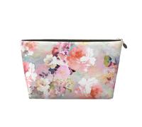 DITXIT Gudetama Cute Cosmetic Bag Travel Makeup bag Organizer Toiletry Bag with Zipper Pouch Coin Purse for Women Girls Gifts, Watercolor Pink Flowers Pattern, One Size