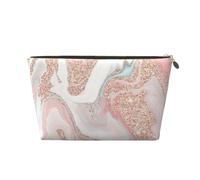 DITXIT Gudetama Cute Cosmetic Bag Travel Makeup bag Organizer Toiletry Bag with Zipper Pouch Coin Purse for Women Girls Gifts, Rose Gold Glitter Coral Gray Pastel Marble, One Size