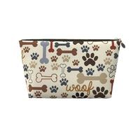 DITXIT Gudetama Cute Cosmetic Bag Travel Makeup bag Organizer Toiletry Bag with Zipper Pouch Coin Purse for Women Girls Gifts, Dog Paw Prints Bones, One Size