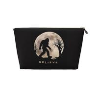 DITXIT Gudetama Cute Cosmetic Bag Travel Makeup bag Organizer Toiletry Bag with Zipper Pouch Coin Purse for Women Girls Gifts, Funny Bigfoot Sasquatch Full Moon, One Size