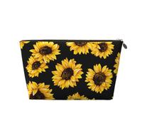 DITXIT Gudetama Cute Cosmetic Bag Travel Makeup bag Organizer Toiletry Bag with Zipper Pouch Coin Purse for Women Girls Gifts, Sunflower Pattern01, One Size