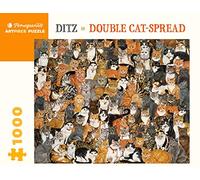 Ditz Double Cat-Spread 1000-Piece Jigsaw Puzzle