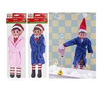 Ditzy Doll ELF DRESSING GOWN OUTFIT SINGLE ASSORTED - Elves Fun Christmas Childrens Xmas Dress Up Festive
