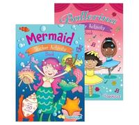 Ditzy Doll Mermaid Ballerina Sticker Activity Book- Children Kids Girls Boys Colour in Activity Puzzle Assorted Single Book