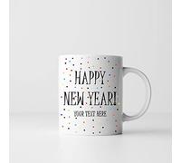 Ditzy Doll Personalised Mug - 11oz Funny Birthday Gift Custom Text Novelty Christmas Coffee Tea Joke Idea (Happy New Year)